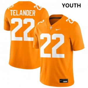 #22 Jeremiah Telander UT Tennessee Orange Youth Jersey Player College Football 971365-181