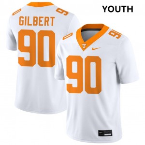#90 Max Gilbert TN Vols White Youth Jersey Limited College Football 834543-516