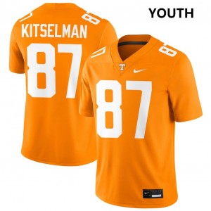 #87 Miles Kitselman TN Volunteers Tennessee Orange Youth Jerseys Game College Football 388429-639