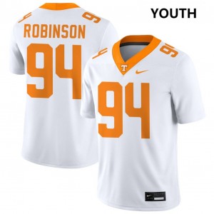 #94 Nathan Robinson University Of Tennessee White Youth Jersey Replica College Football 373612-770
