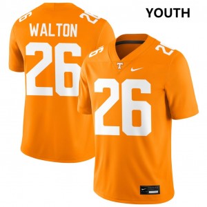 #26 Sidney Walton Tenn Tennessee Orange Youth Jerseys Replica College Football 379781-544
