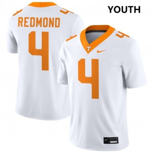 #4 Ty Redmond TN Volunteers White Youth Jerseys Player College Football 366614-518