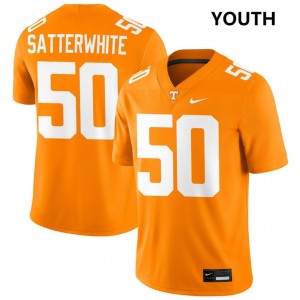 #50 William Satterwhite UTK Tennessee Orange Youth Jerseys High School College Football 612967-381